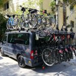 van loaded with bikes